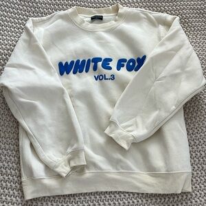 White fox crewneck sweatshirt